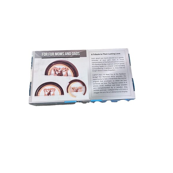 Capti Pets Rainbow Bridge *NEW* Memorial For Fur Dads & Moms Single Dog Wood - Picture 4 of 7